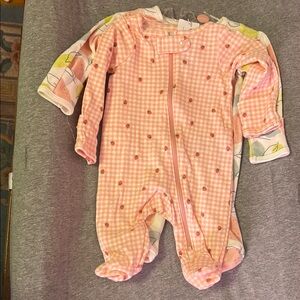 Pink Gingham Kids One Piece